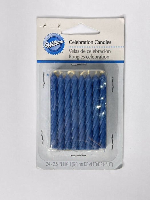 VELAS COLOR AZUL PAQ 24.